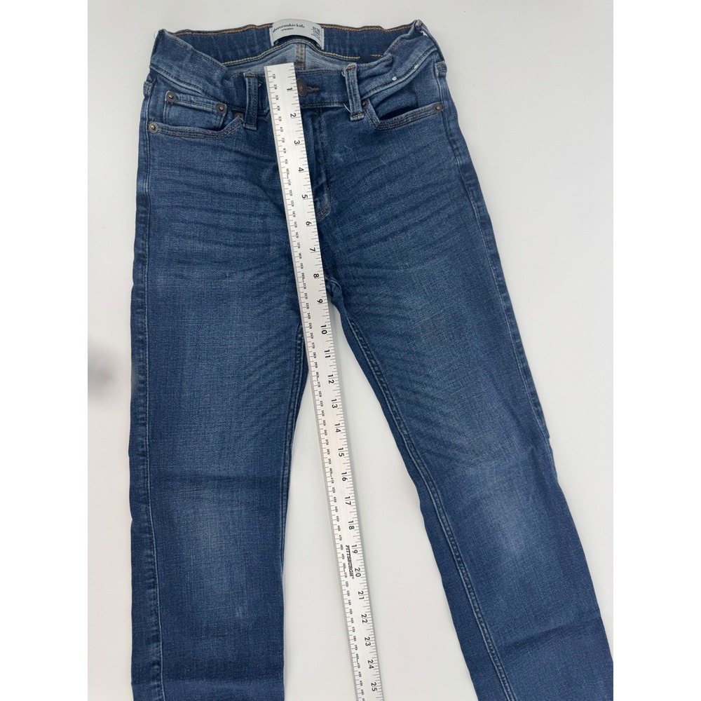 Abercrombie Kids Straight Leg Jeans Medium Wash Blue Size 9/10 Long - Picture 6 of 11